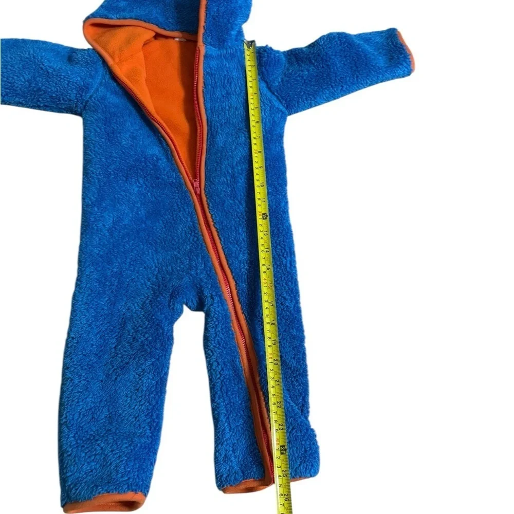 Cozy Blue and Orange Kids Footie